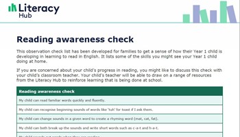 Reading awareness check Image