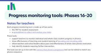 Progress monitoring tools Phases 16-20 Image