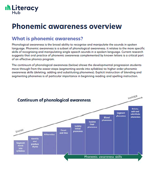Phonemic awareness overview Image