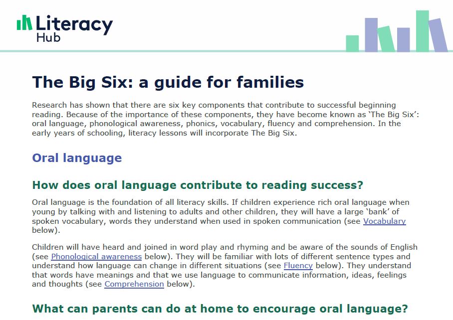 The Big Six: a guide for families English Image