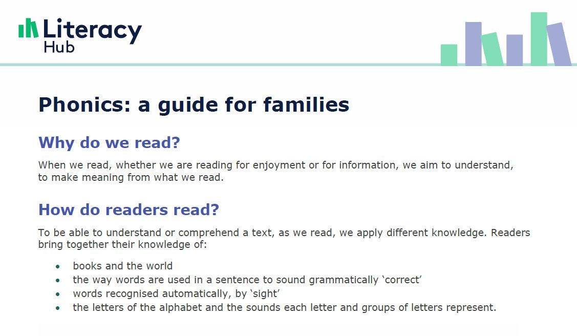 Phonics: guide for families English Image